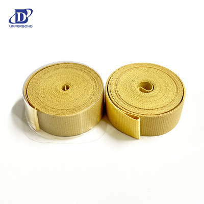 comprar Cintas amarillas de fibra de aramida con recubrimiento completo 0,50-0,62 mm para el transporte de tabaco consistente Fabricación en línea