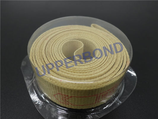 comprar Fibra amarilla de Kevlar cintas de 18,5 * 3100 milímetros Garniture para el fabricante de cigarrillo Fabricación en línea