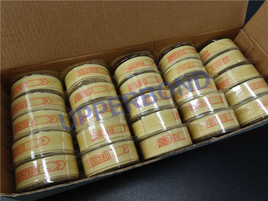 comprar Cinta amarilla de Garniture de la fibra de las piezas de la máquina del cigarrillo MK9 18 * 3505 milímetros Fabricación en línea